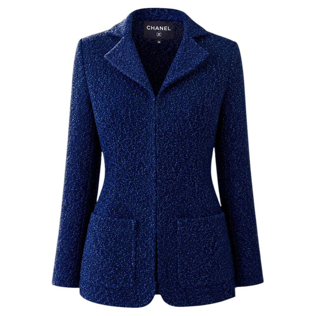 CHANEL Runway AIRLINES Collection Tweed Jacket with CC Giant Buttons 36 FR
