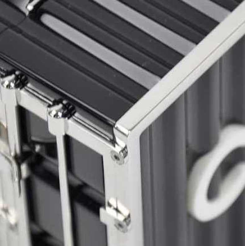Chanel Runway Schwarz Silber Rechteck Box 2 in 1 Clutch Umhängetasche in Box 1
