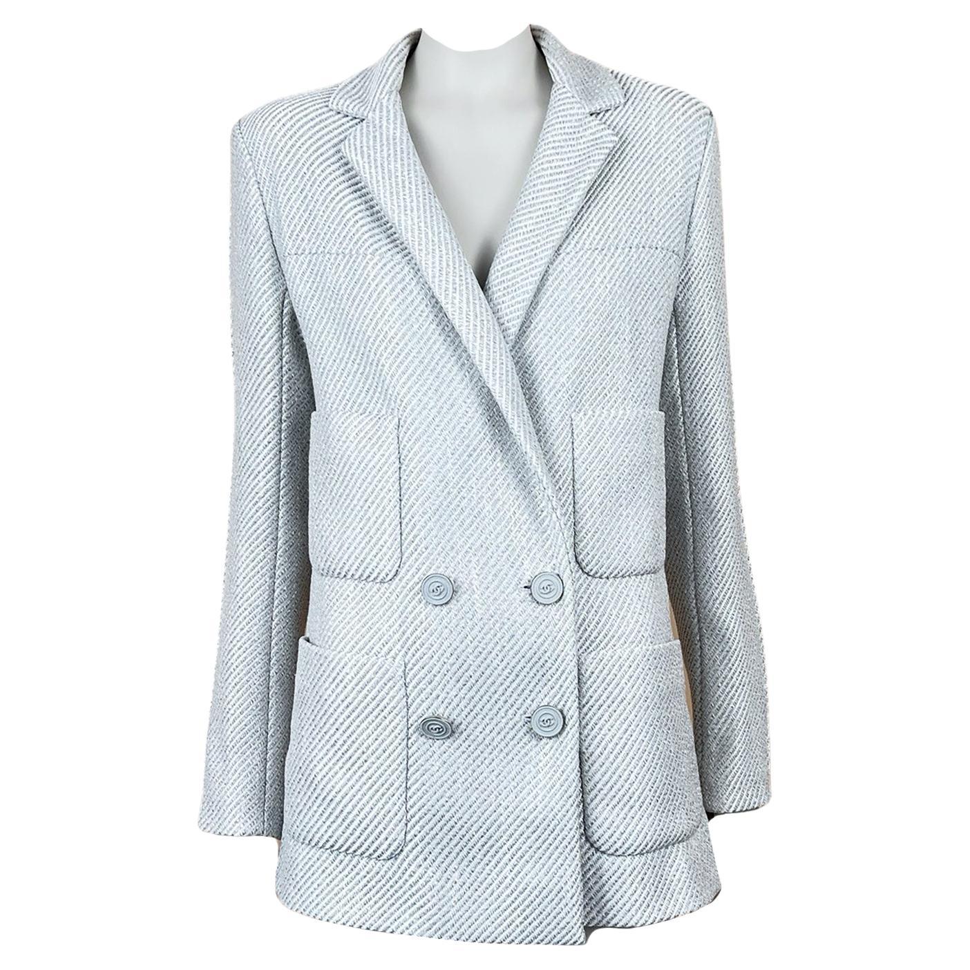 Chanel Runway CC Buttons Relaxed Tweed Jacket