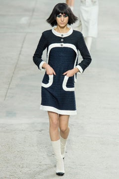 Chanel Runway CC Jewel Buttons Black Tweed Crop Jacket