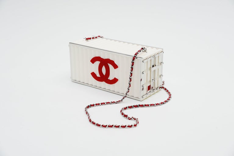 Chanel Runway Container Clutch/ Shoulder Bag Karl Lagerfeld NEW at 1stDibs  | chanel container bag, chanel shipping container bag, chanel container