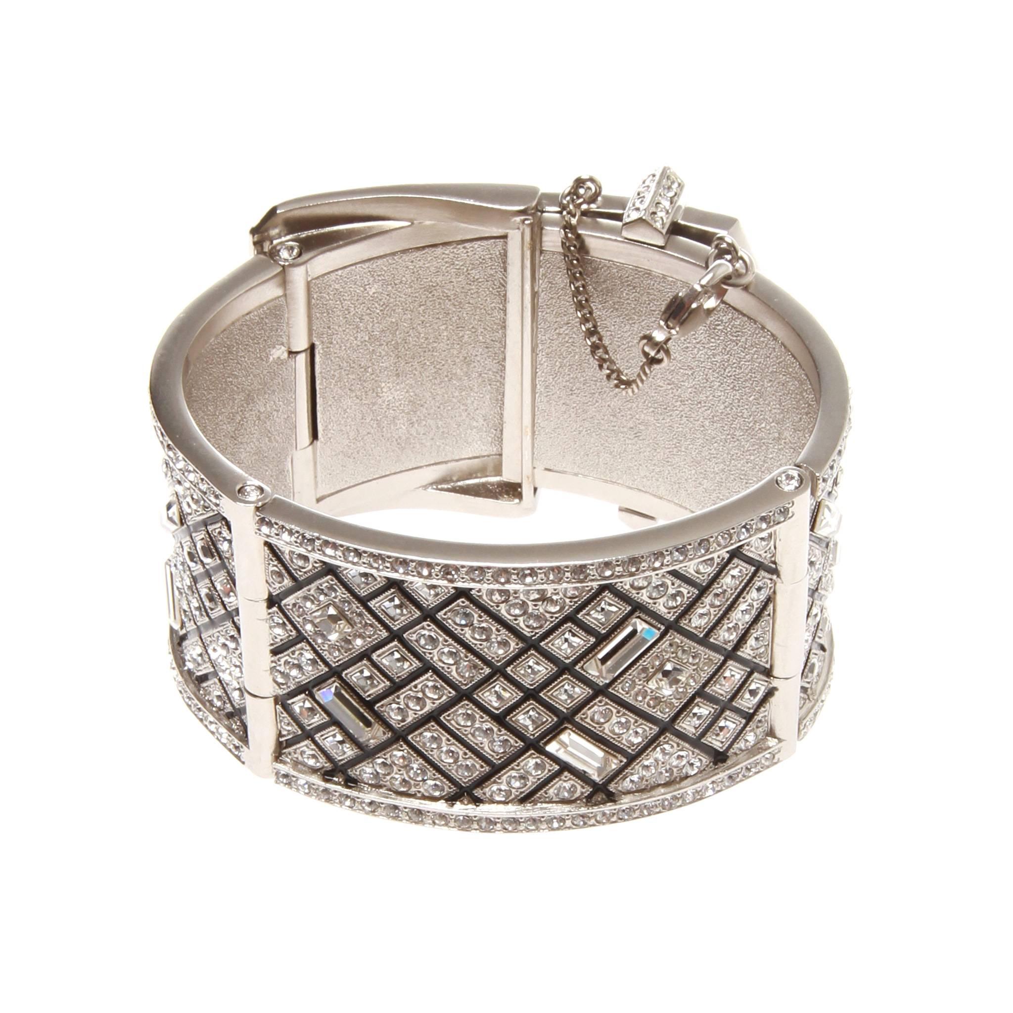 Chanel Runway Diamante Crystal Strassed Belt Cuff In Excellent Condition In Melbourne, Victoria