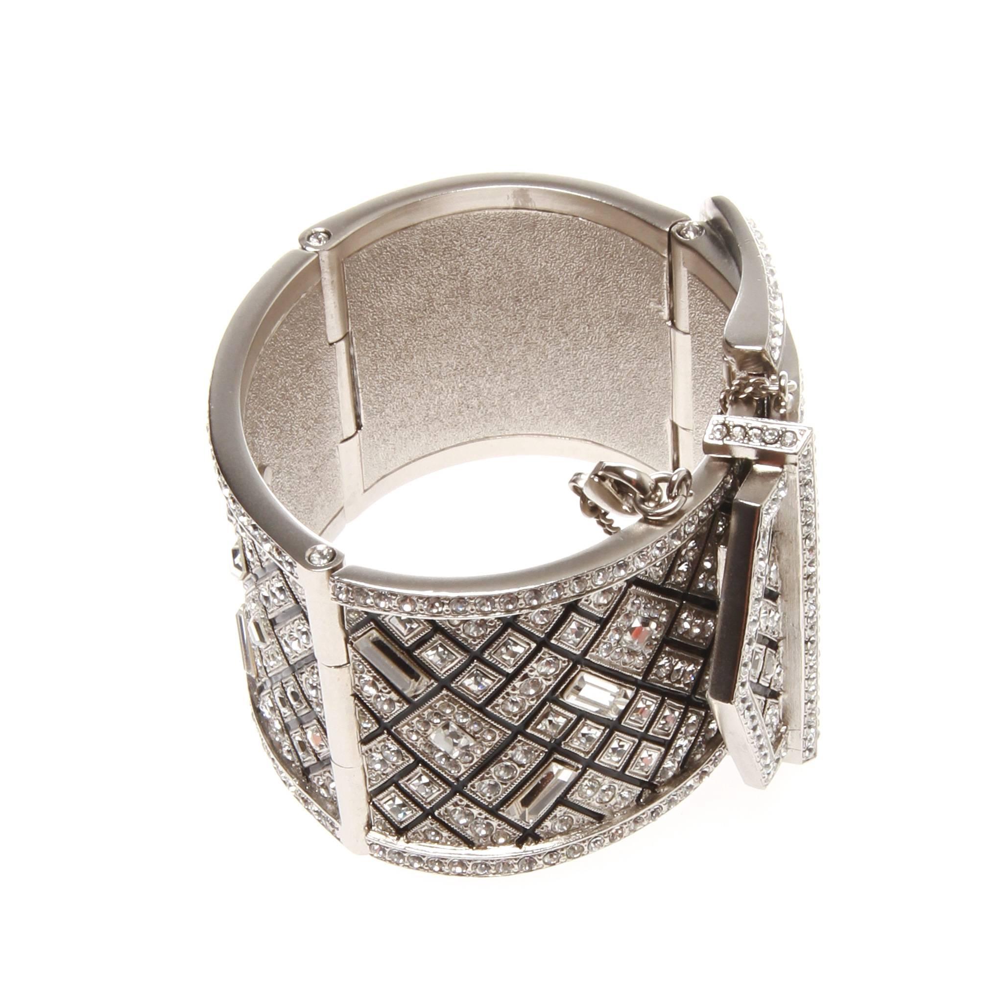 Women's or Men's Chanel Runway Diamante Crystal Strassed Belt Cuff