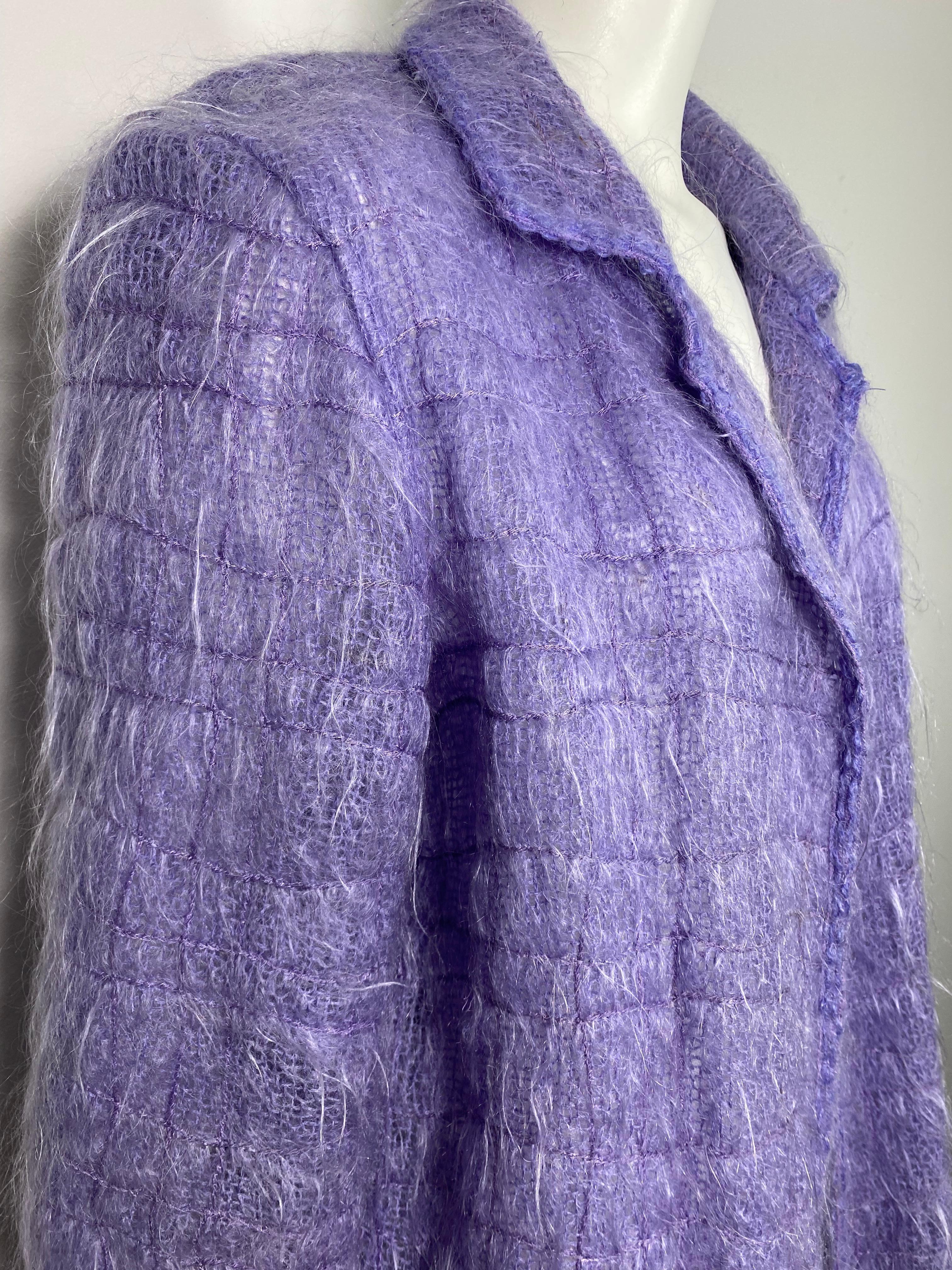 Women's Chanel Runway Fall 1998 Lavender Mohair Jacket - Size 36 For Sale