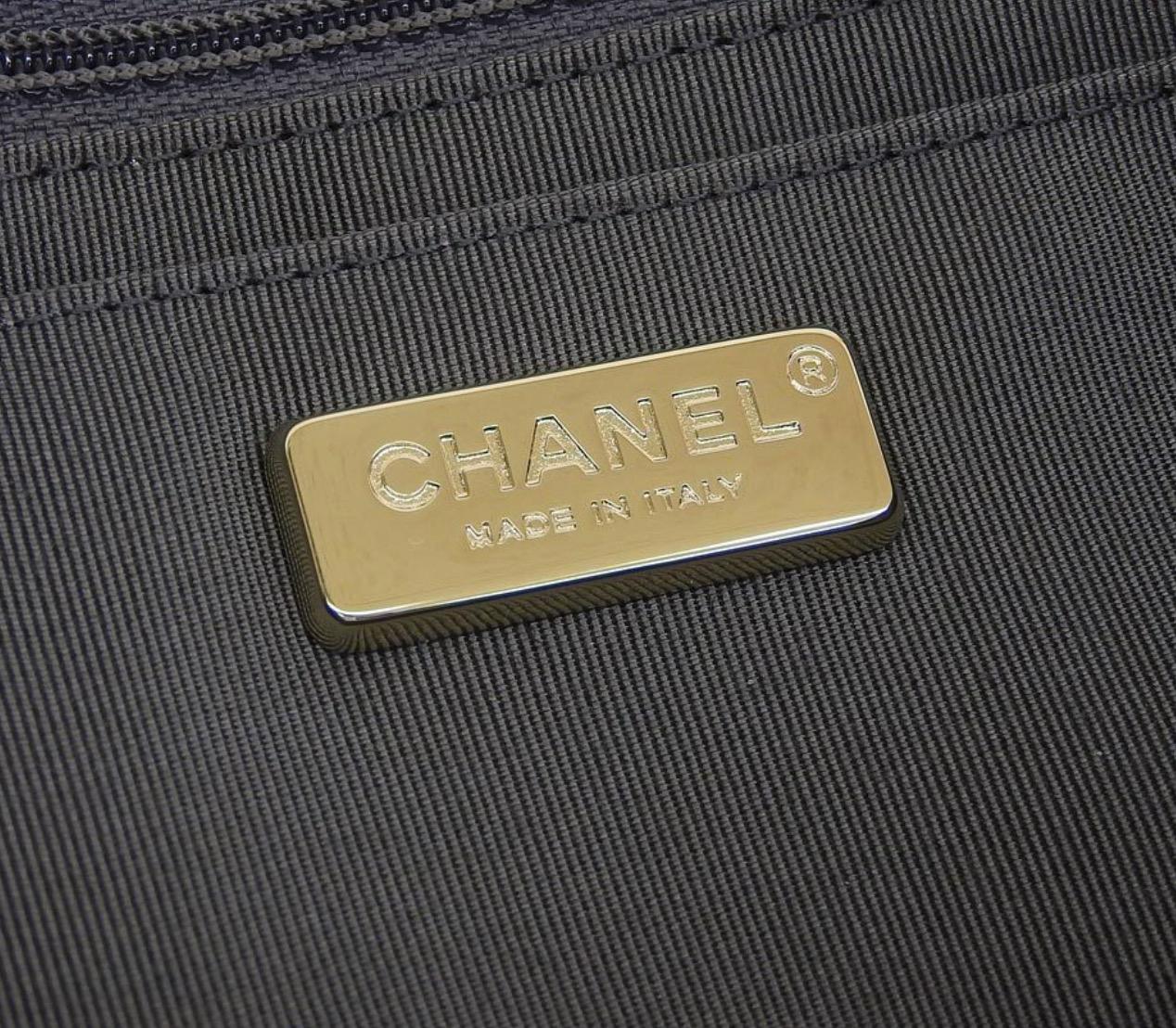 Chanel Runway Gray Gold Gunmetal Rhinestone Medium Shoulder Flap Evening Bag 1