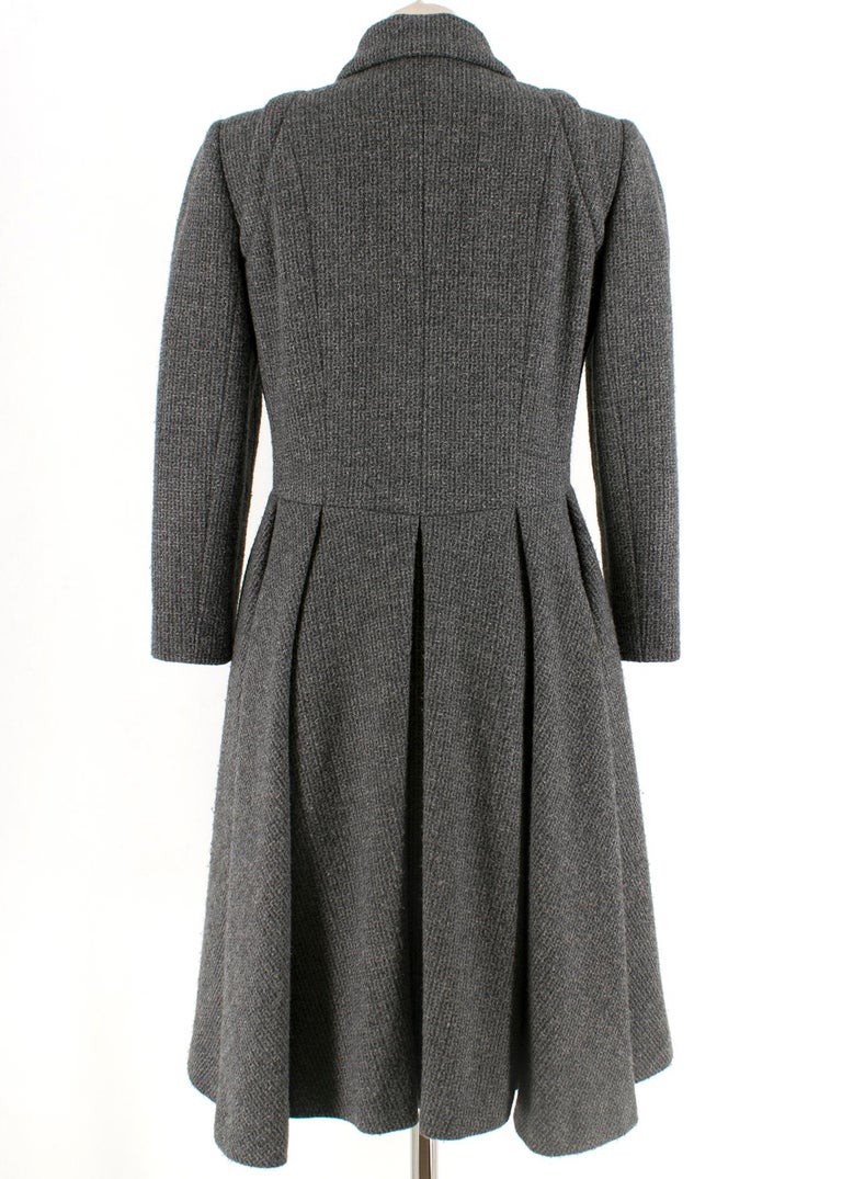 Chanel Runway Grey Wool and Cashmere Coat SIZE FR38 at 1stDibs