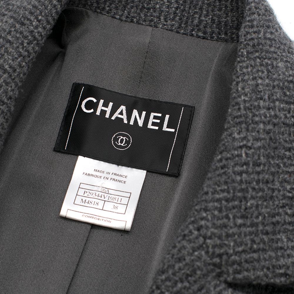 Women's Chanel Runway Grey Wool & Cashmere Coat SIZE FR38