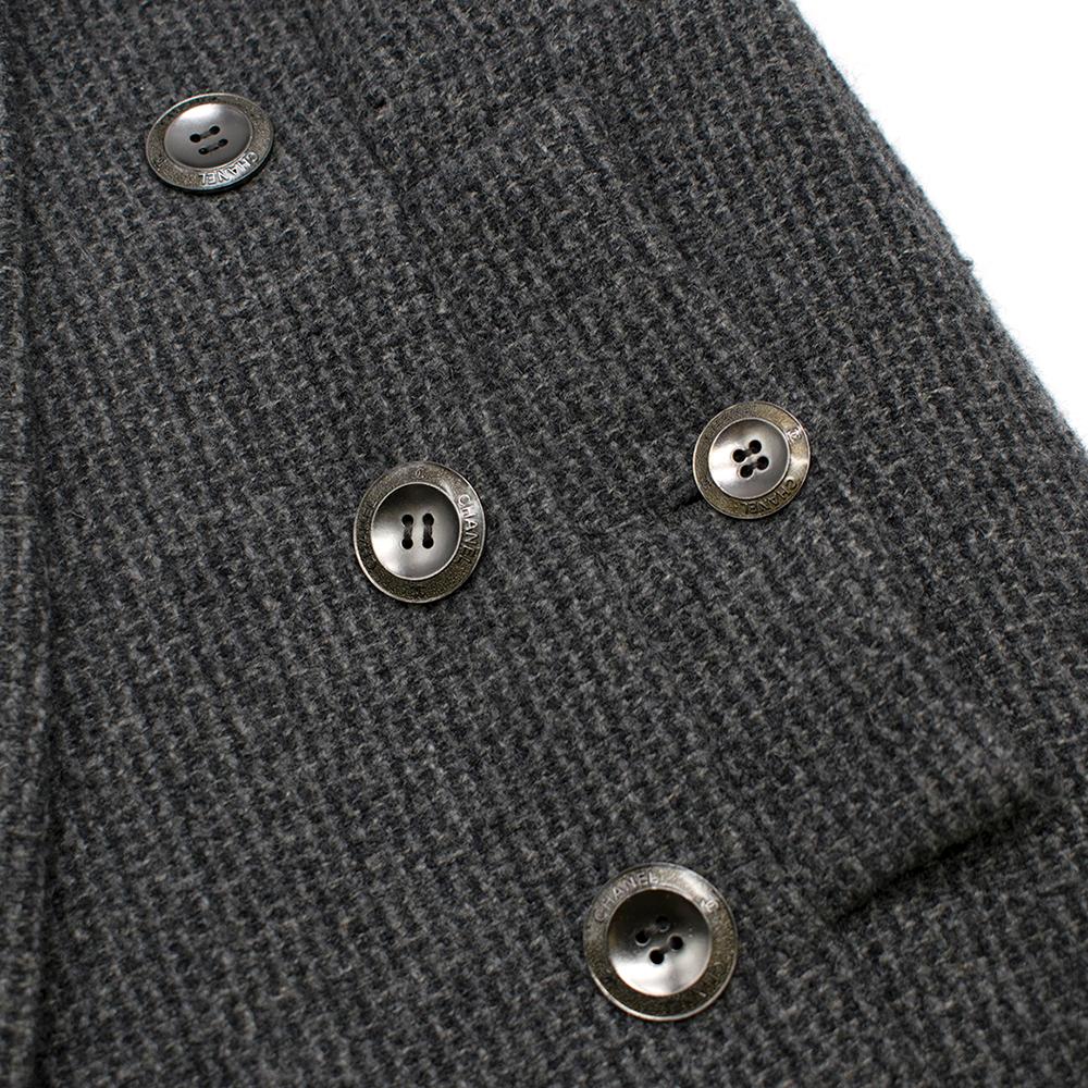Chanel Runway Grey Wool & Cashmere Coat SIZE FR38 2