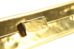 Chanel Runway Hammered Gold Metal Bullion Bar Minaudiere Clutch 1CJ1230