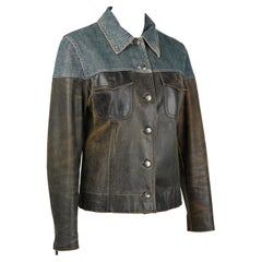 Chanel Runway Leather & Denim Jacket — Fall/Winter 2000, Look 38 Size M