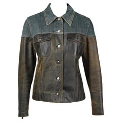 Chanel Runway Leather 
Denim Jacket — Fall/Winter 2000, Look 38 Size M