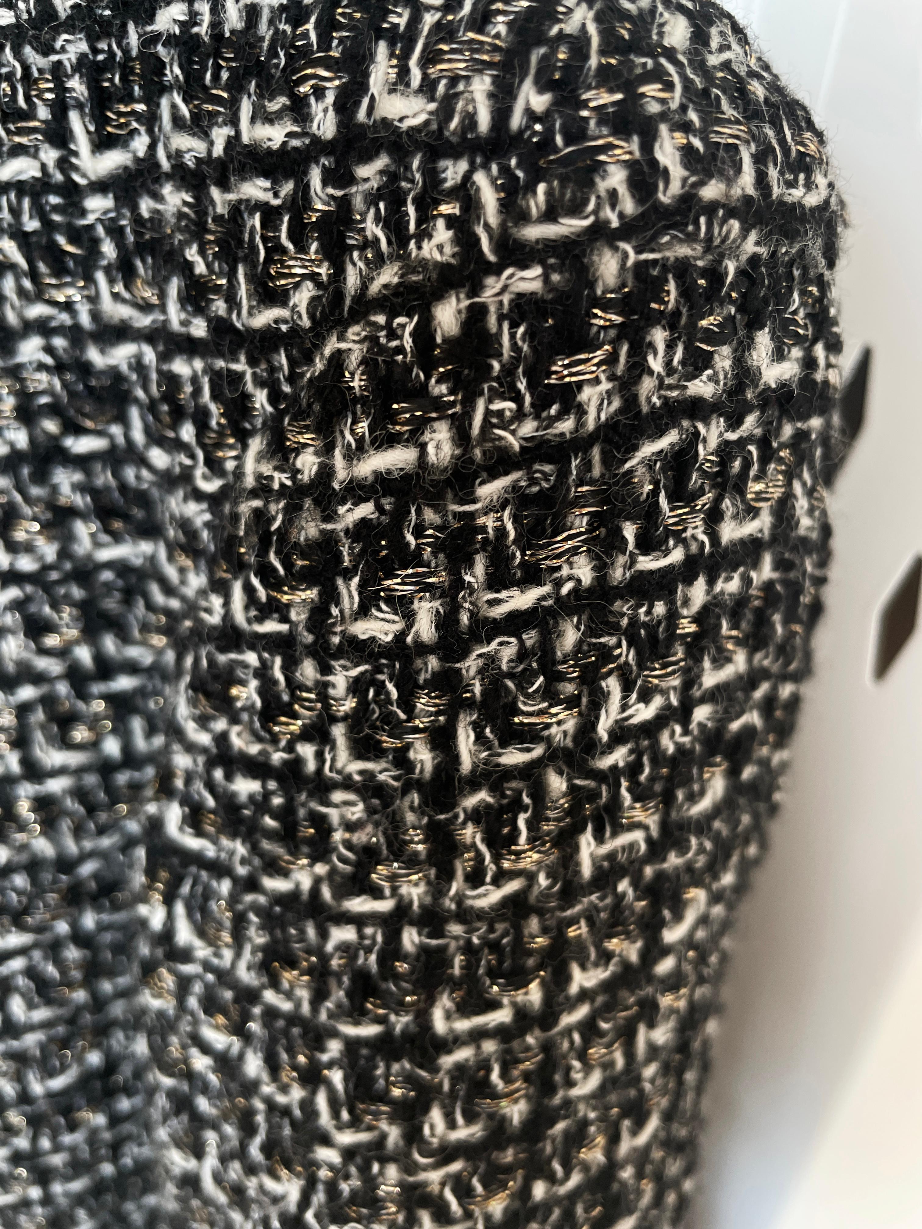 Chanel Runway Lesage Tweed Black Shimmer Jacket 7