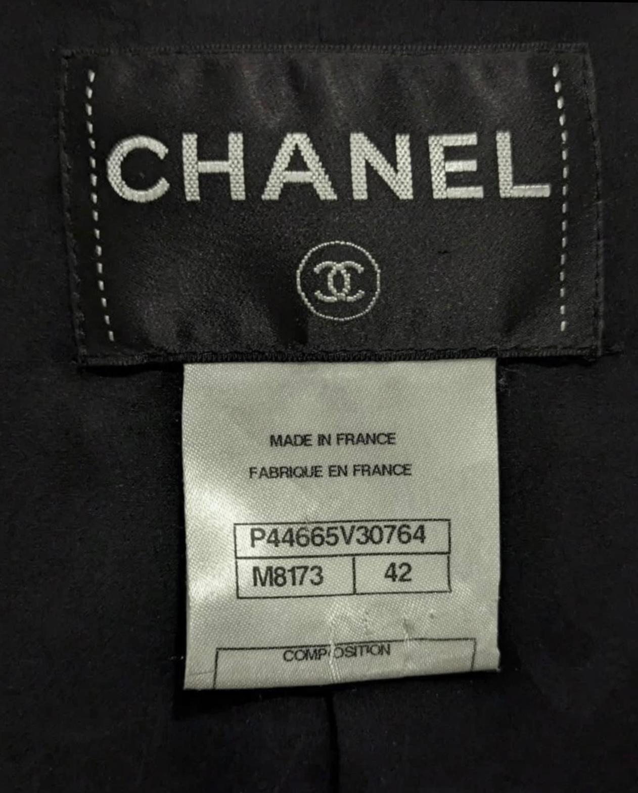 Chanel Runway Lesage Tweed Black Shimmer Jacket 10