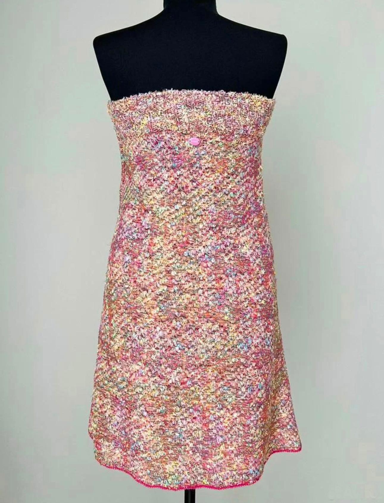 Chanel Runway Lesage Tweed Bustier Dress For Sale 3
