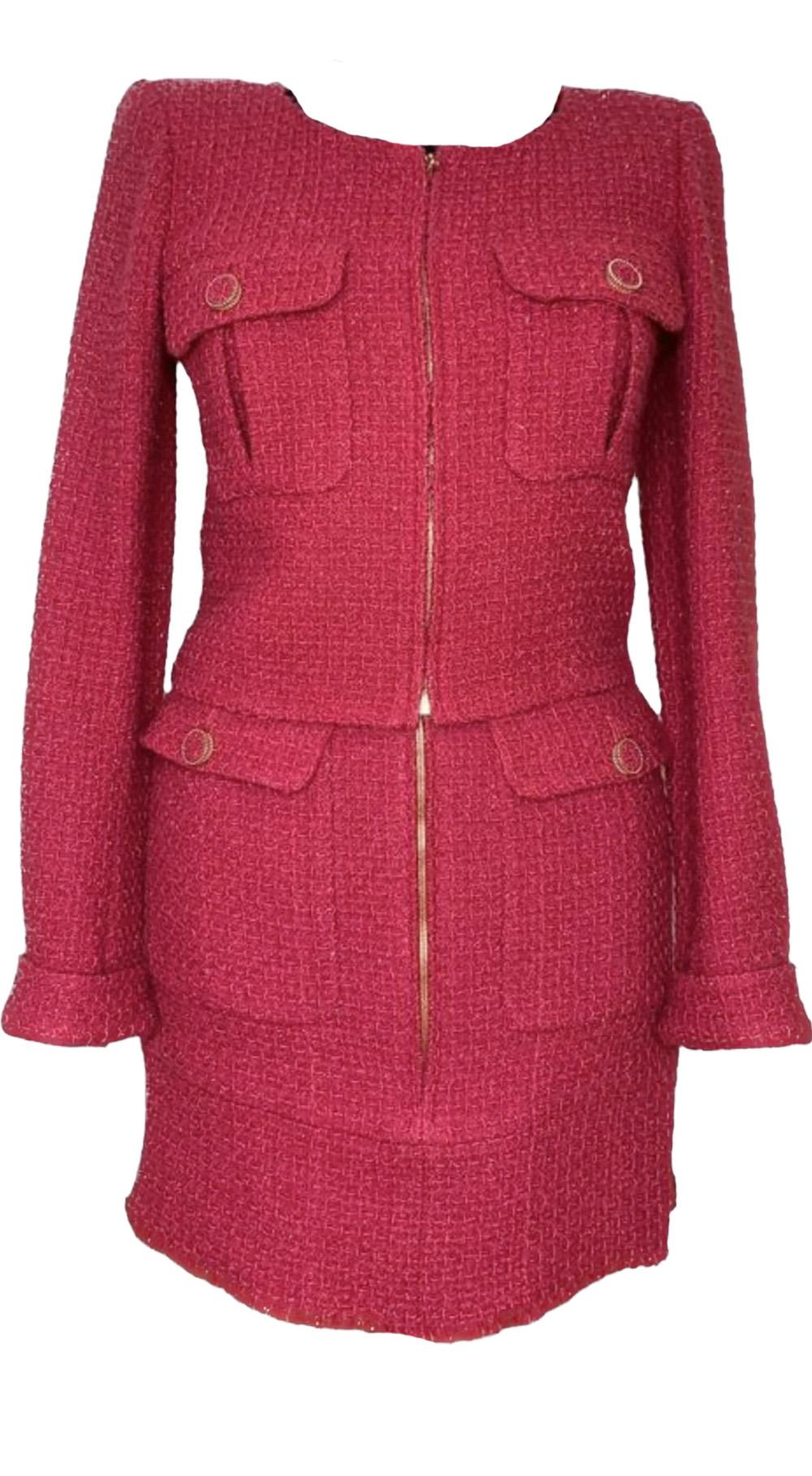 Chanel Laufsteg-Anzug aus Tweed mit Jacke und Rock aus Lesage 1