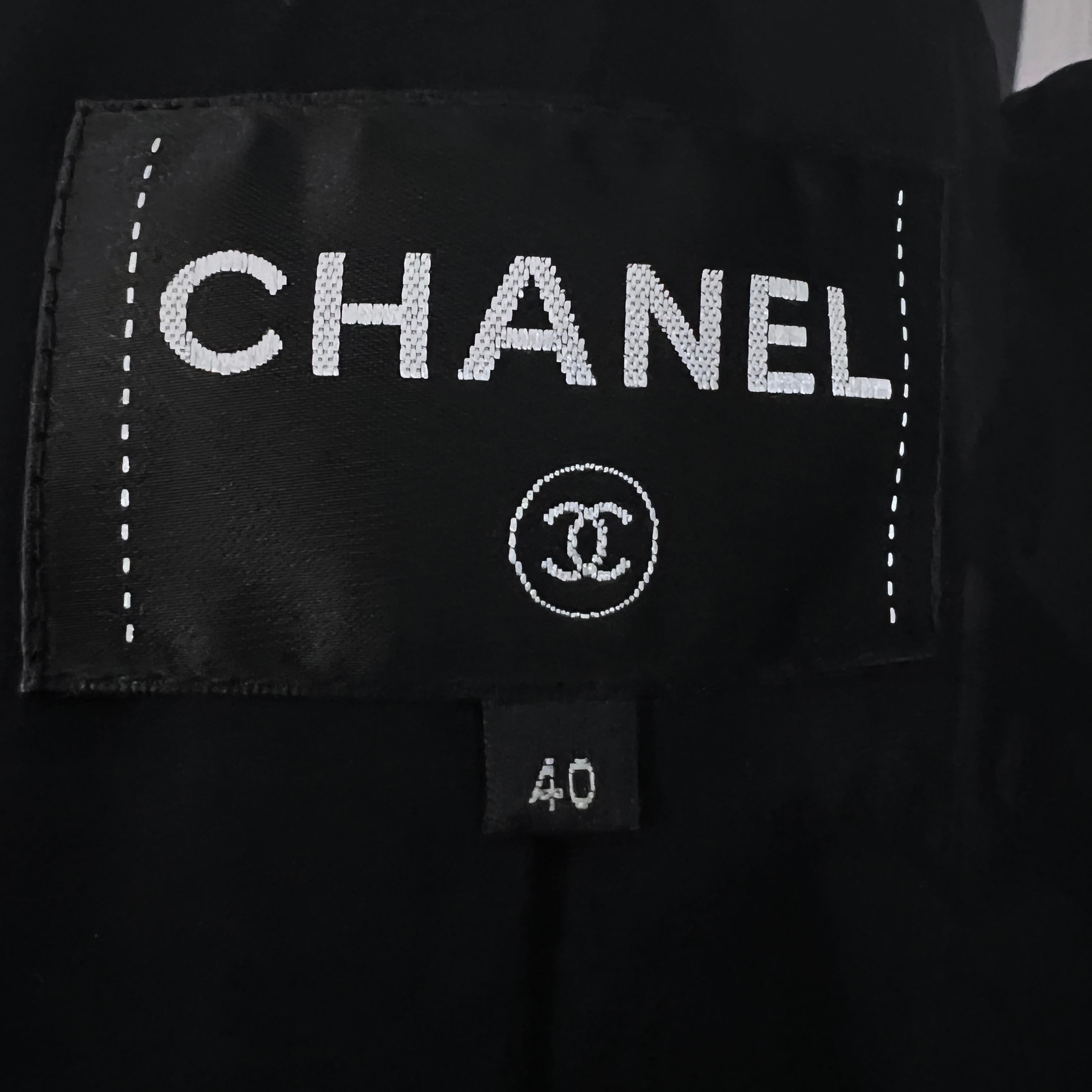 Chanel Runway Little Black Tweed Jacket For Sale 6