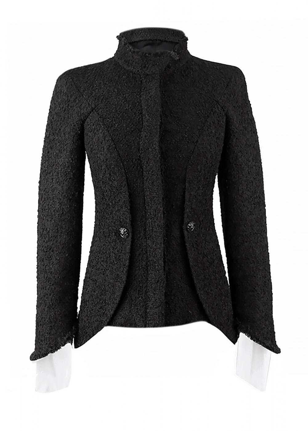 Chanel New Runway Little Black Tweed Jacket In New Condition In Dubai, AE