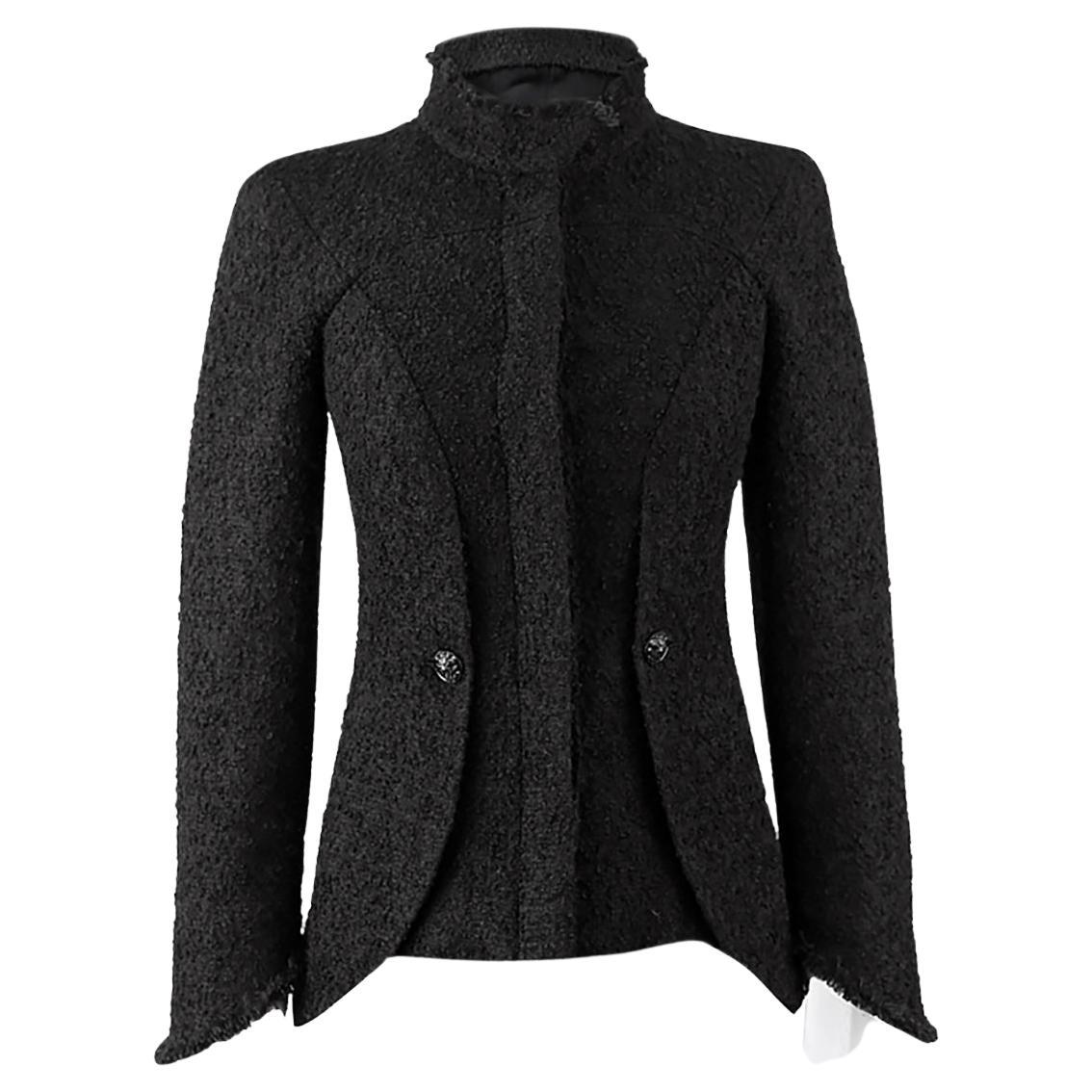 Chanel New Runway Little Black Tweed Jacket