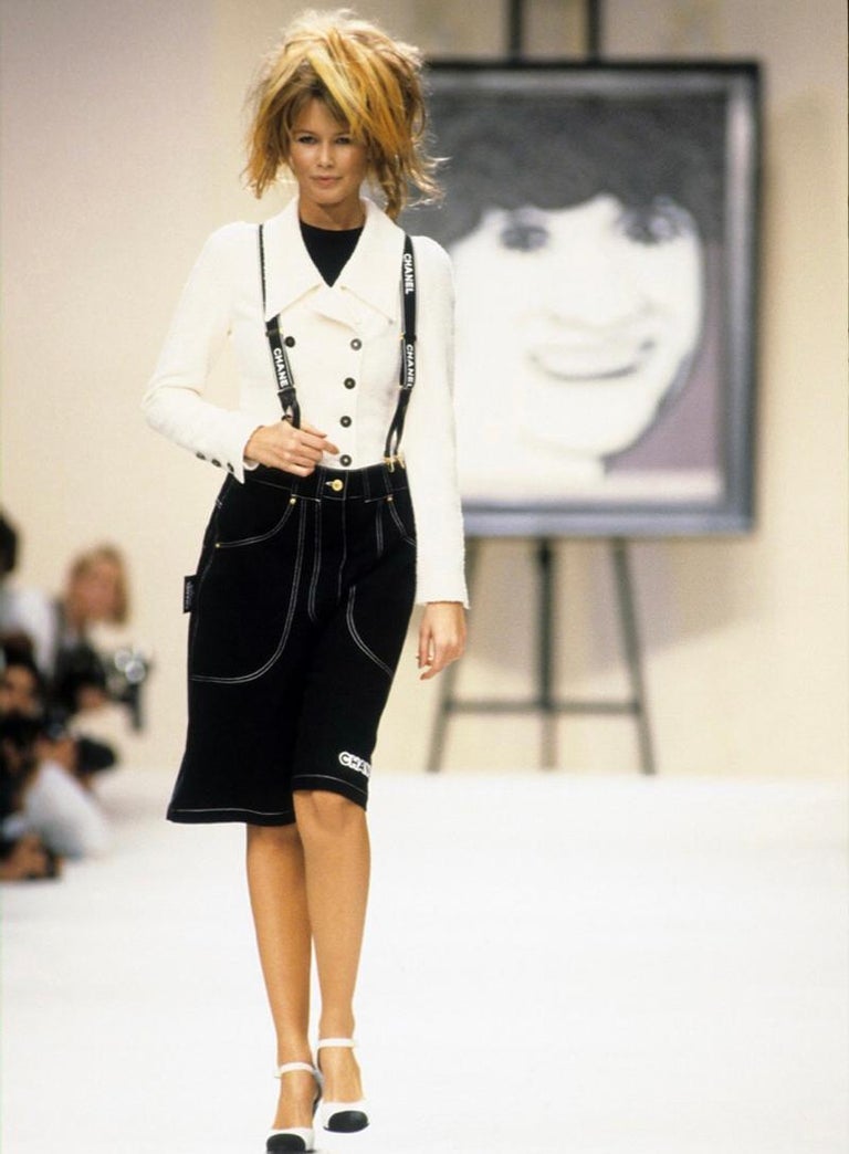 Chanel Runway Logo Suspenders, Spring-Summer 1994 at 1stDibs