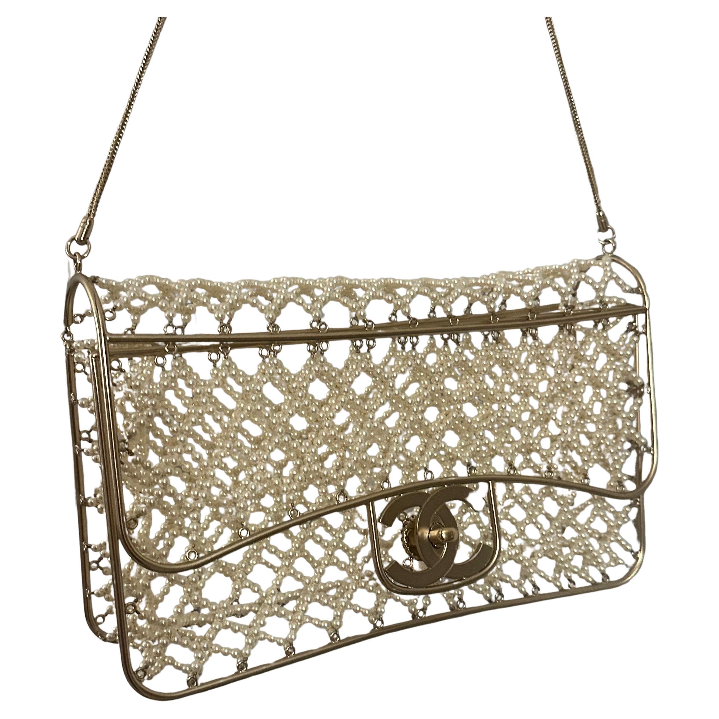 Chanel Runway 2013 Pearl Caged Flap bag.

Rare collector piece. 

Excellent condition. 