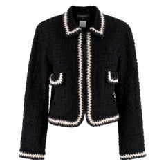 Chanel Runway Tweedjacke mit Spitzenkragen US 4
