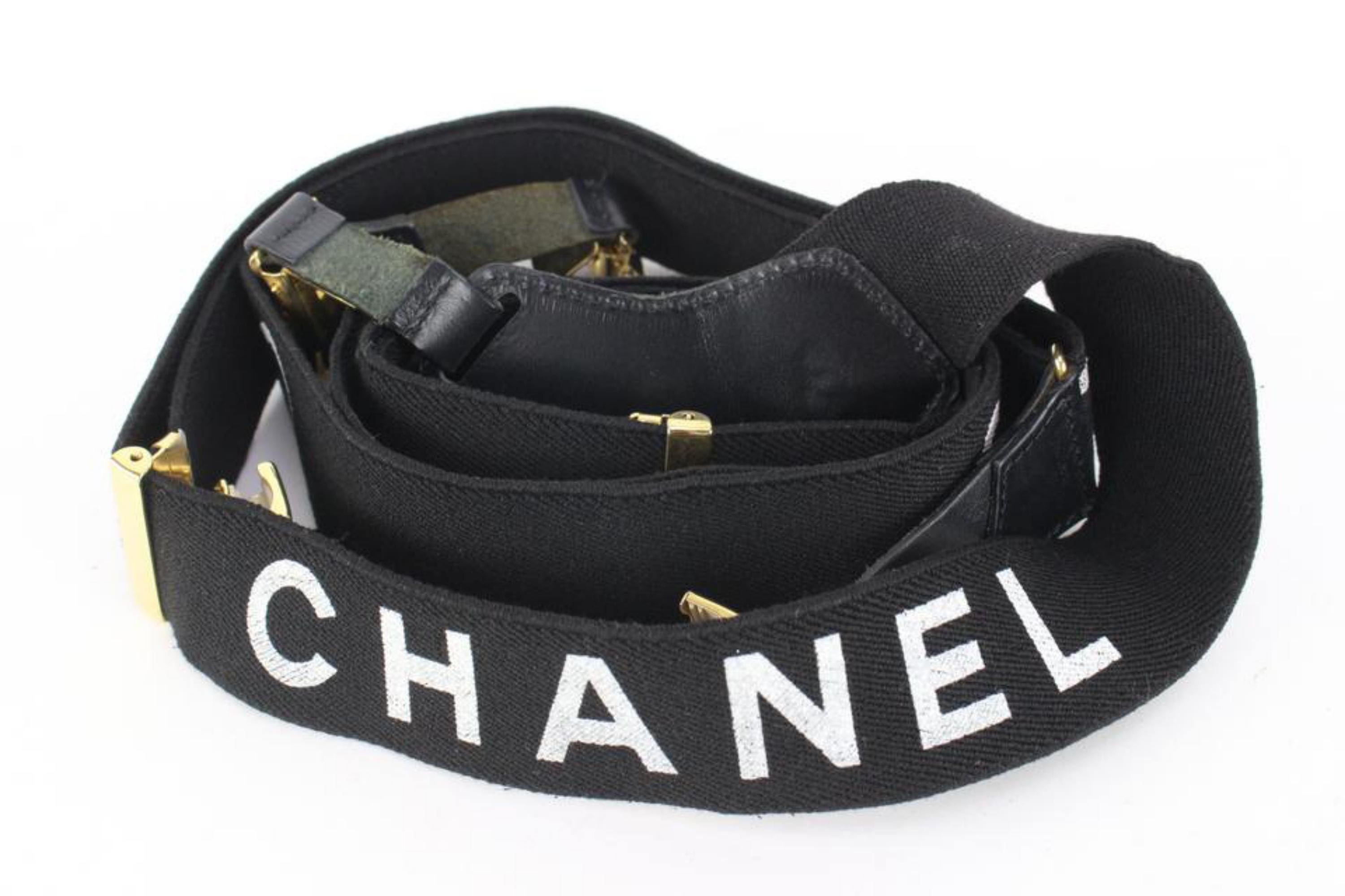 Chanel Runway Rare Vintage Black x White Suspenders 14cz510s at