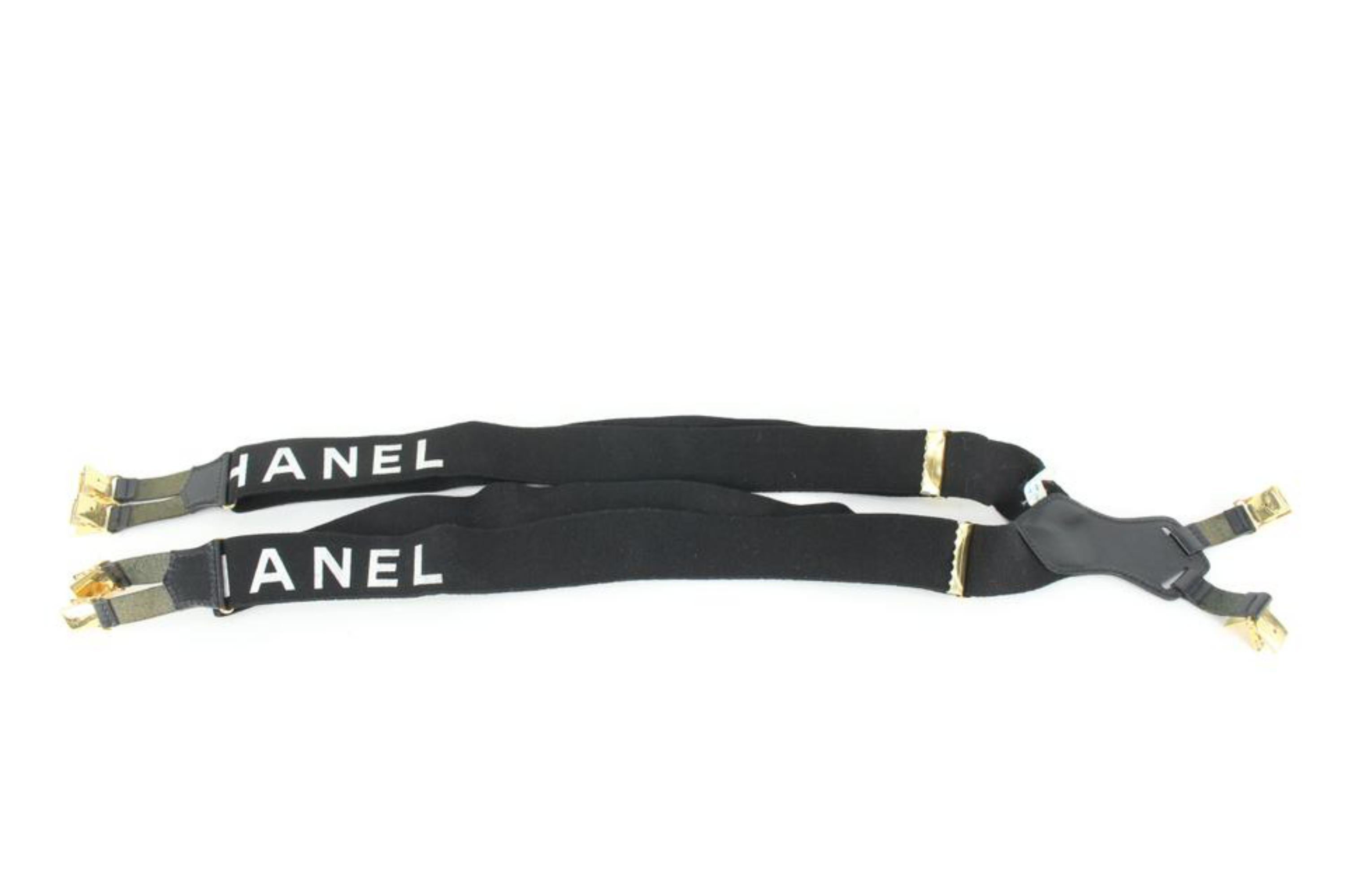 Chanel Runway Rare Vintage Black x White Suspenders 14cz510s 1