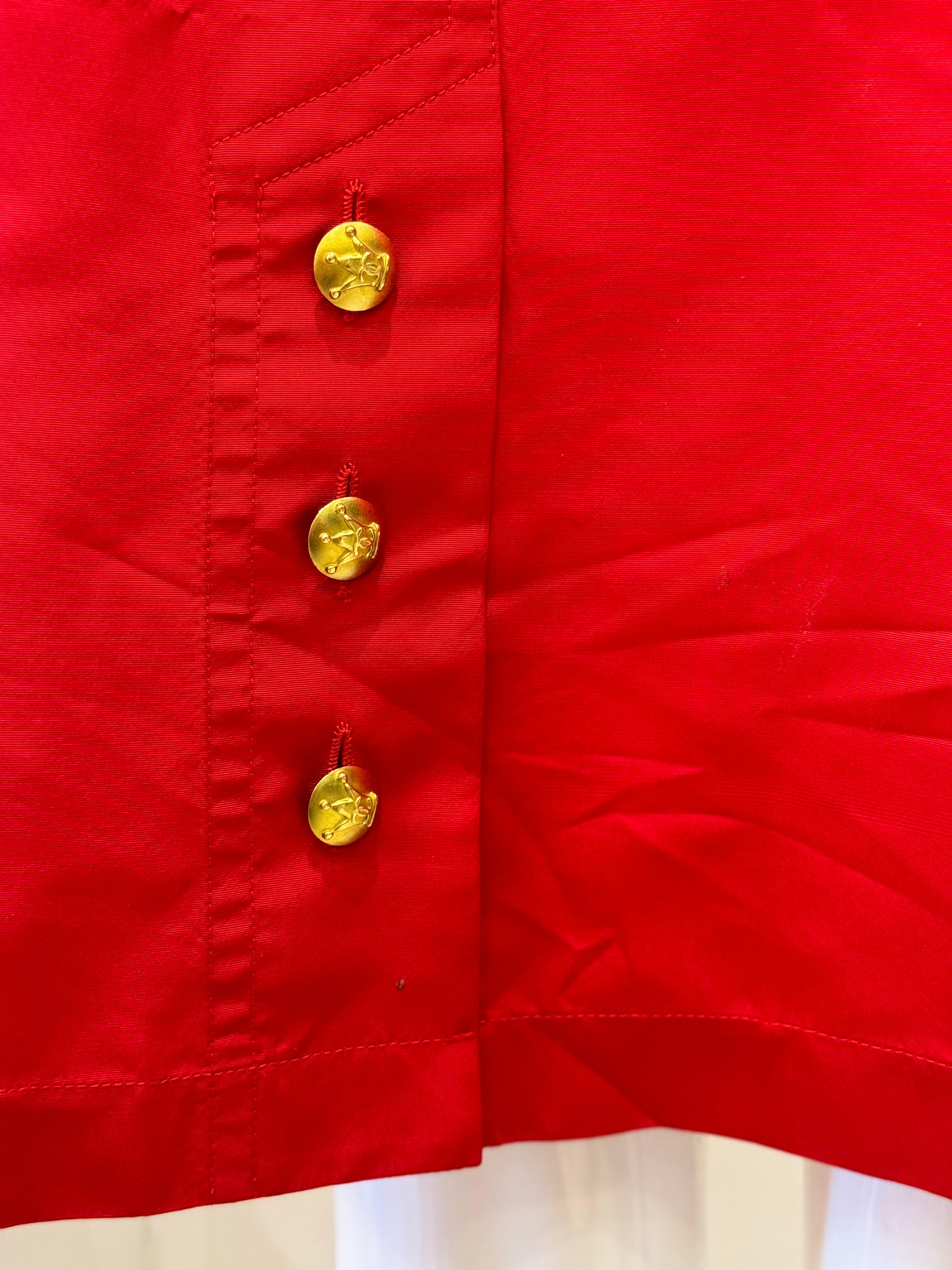 Chanel Runway S/S 1995 Barbie Collection red silk Trench Coat 13