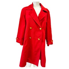 Chanel Runway S/S 1995 Barbie Collection red silk Trench Coat