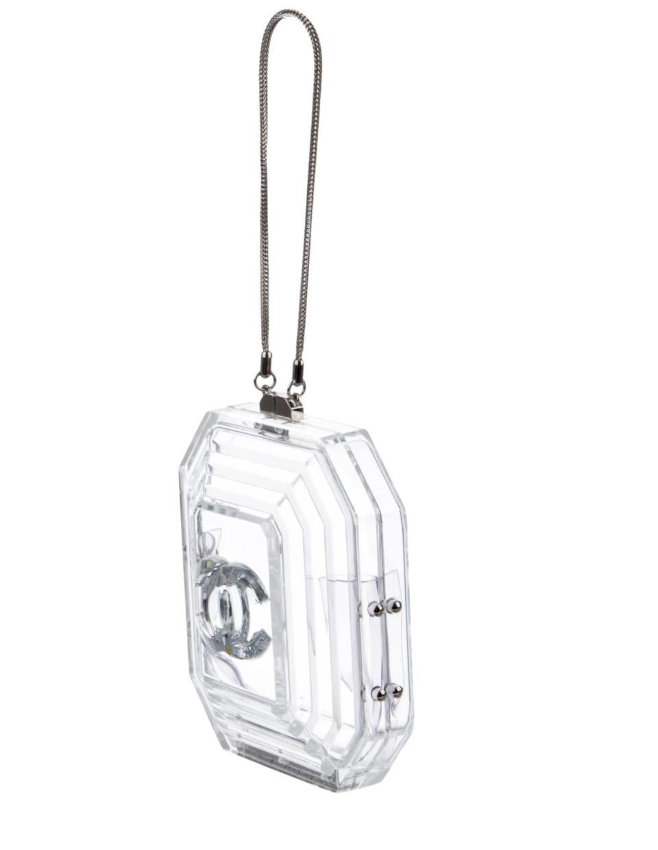 white acrylic purse