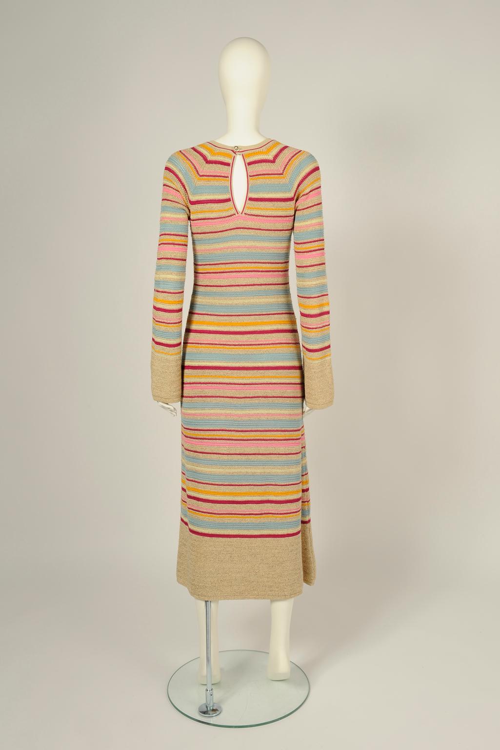 Chanel Runway Striped Crochet-Knit Maxi Dress, Resort 2011 3