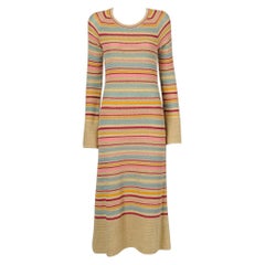 Chanel Runway Striped Crochet-Knit Maxi Dress, Resort 2011