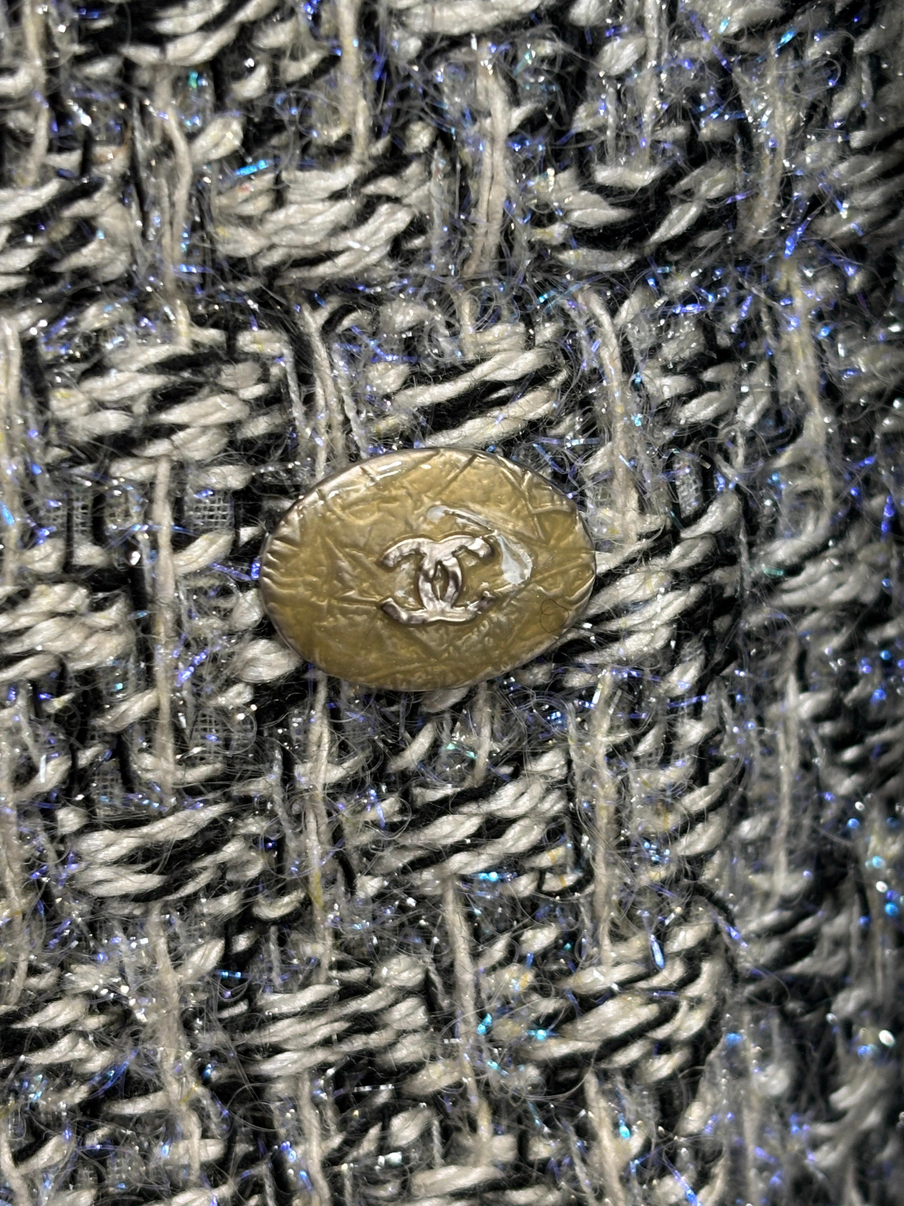 Chanel Laufsteg Supermarket Fantasy Tweed-Jacke/ Größe 38 im Angebot 3