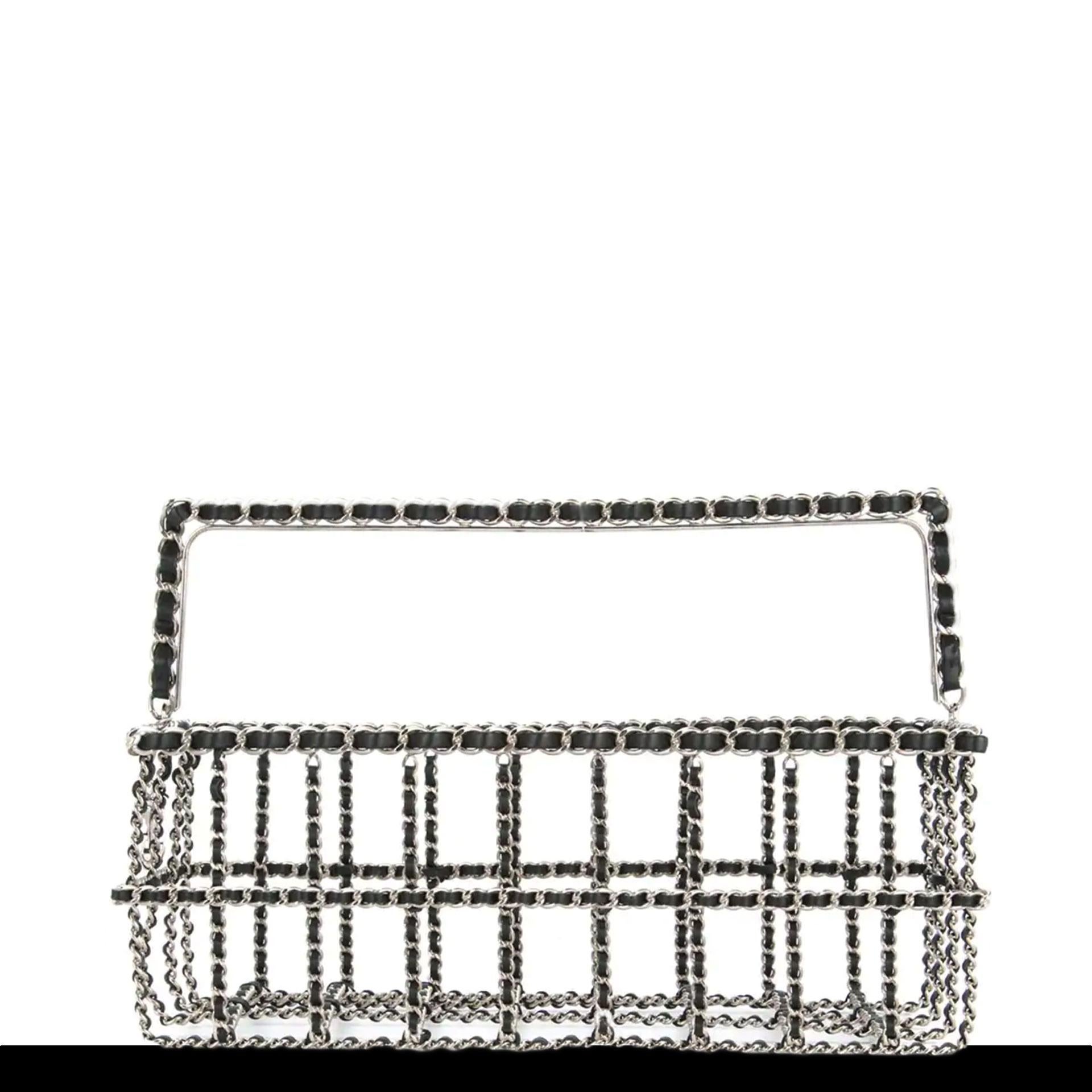 da uomo o donna Chanel Rare Runway Supermarket Basket Chain Tote Minaudière Bag