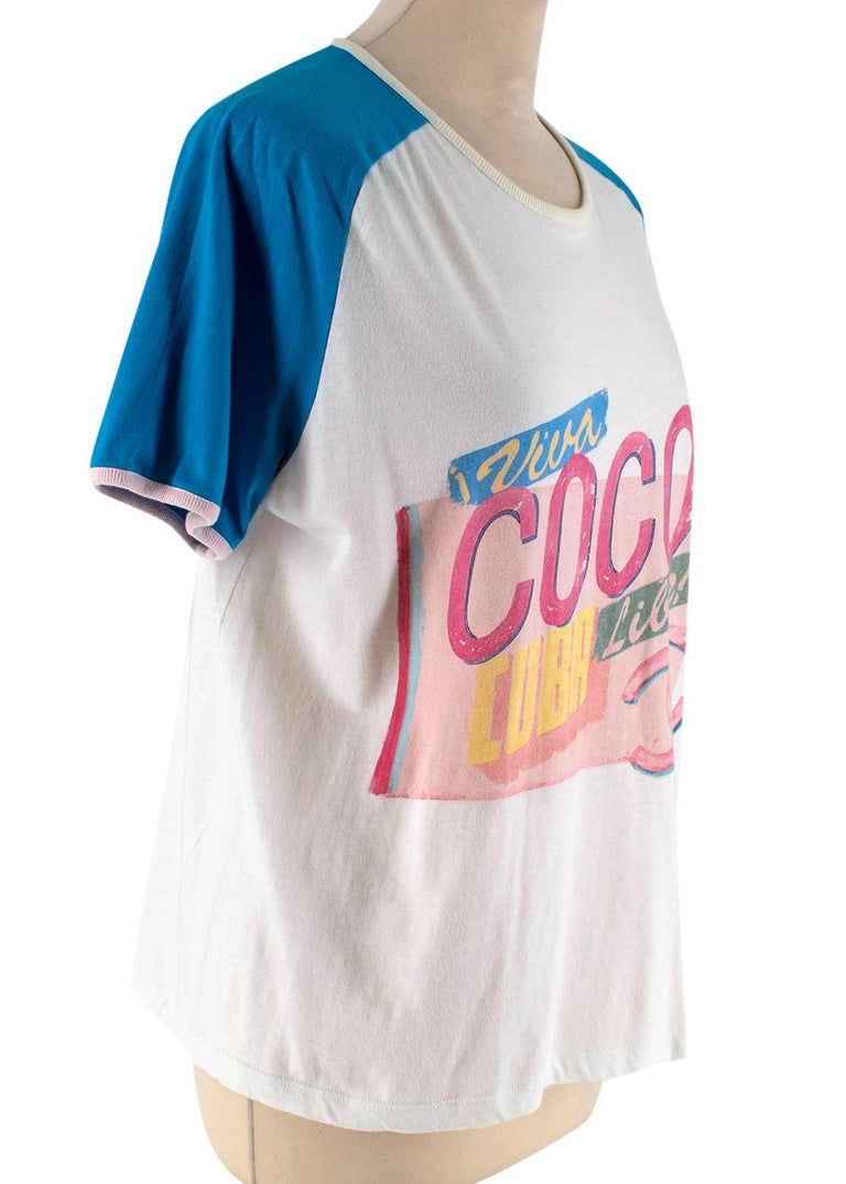Chanel Runway White Cotton Cuba Libre T-shirt - Size M at 1stDibs | chanel  cuba t shirt, cuba libre tshirt