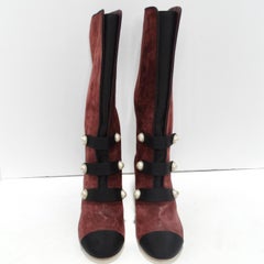 Chanel Russian Collection Bordeaux Boots