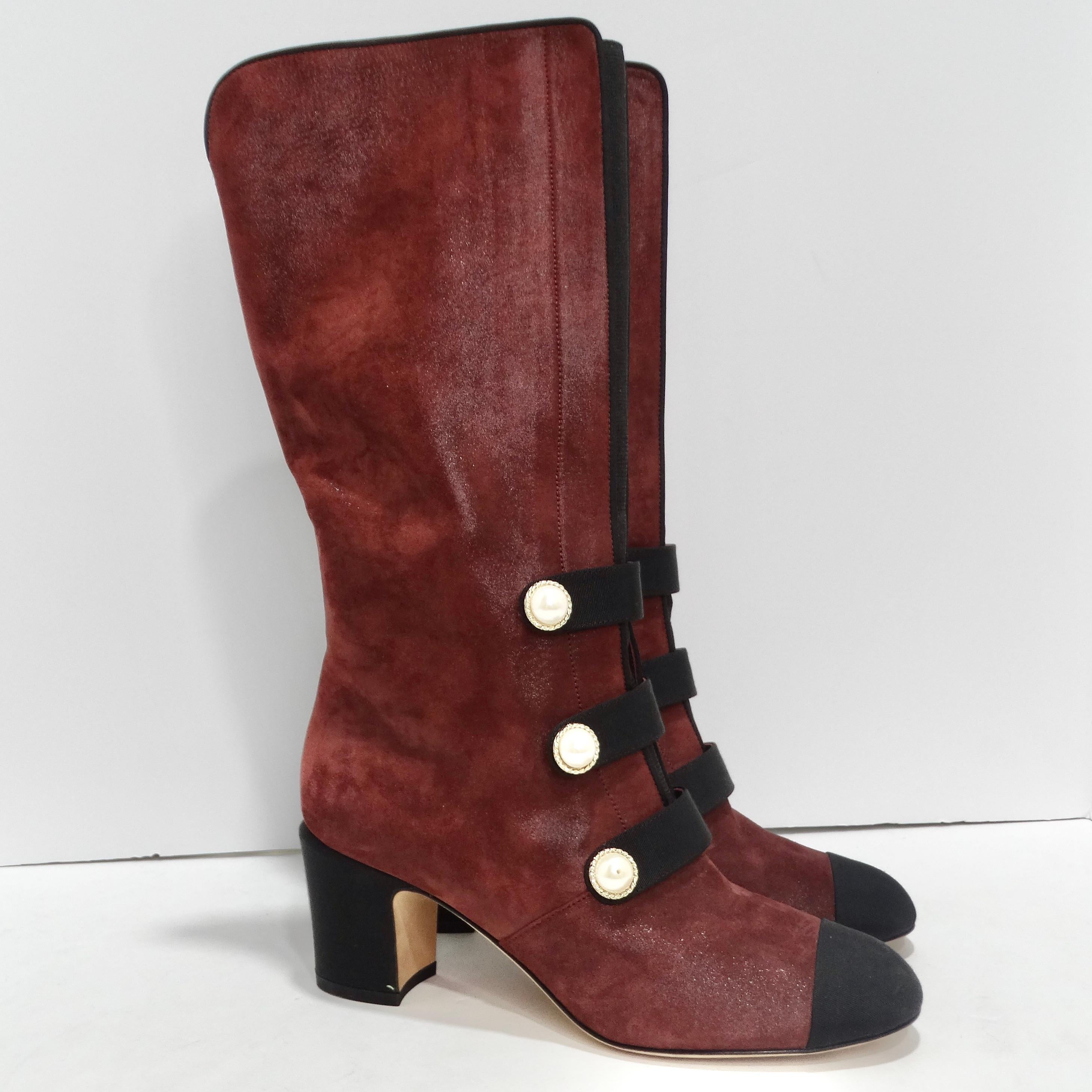 Chanel Russian Collection Bordeaux Boots For Sale 1