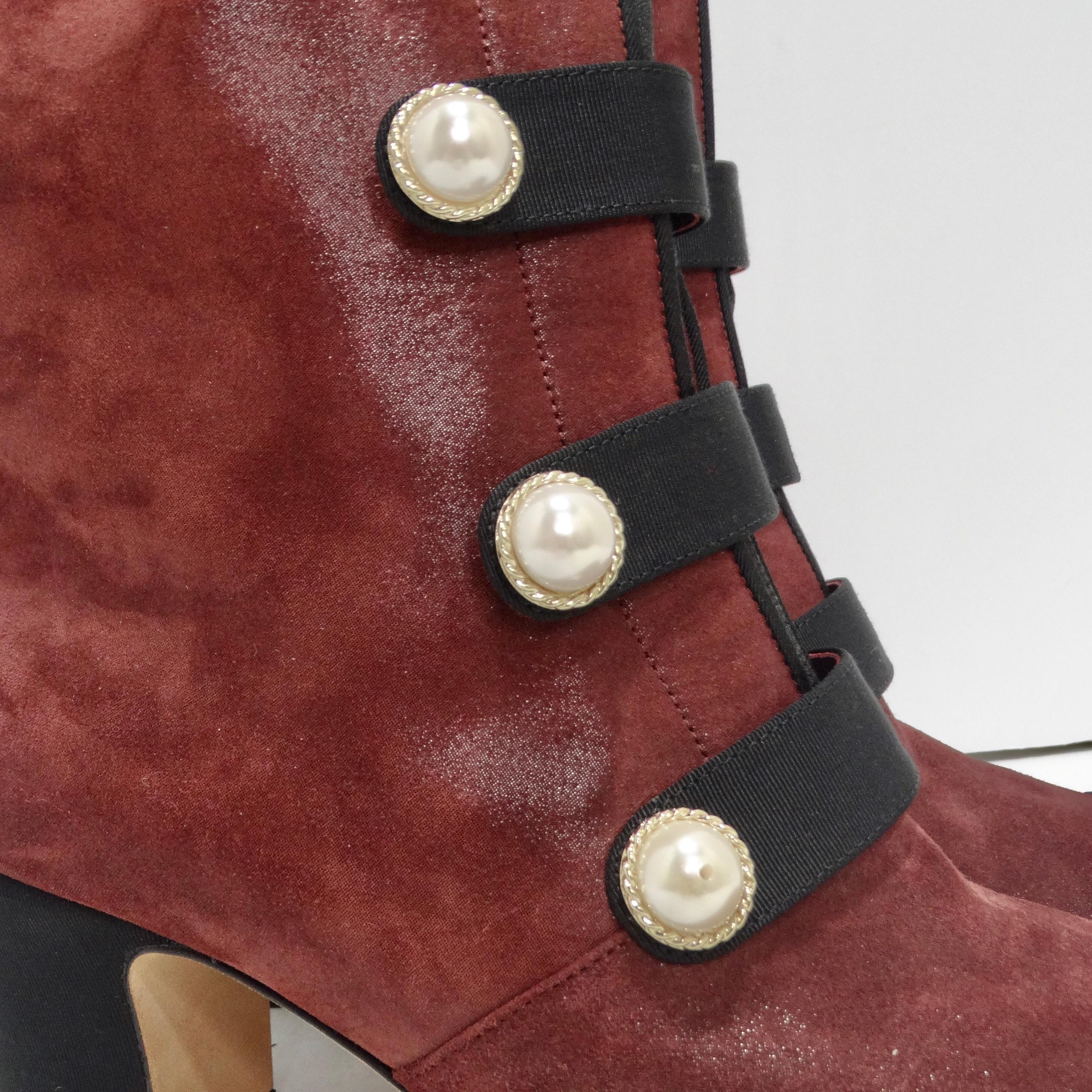 Chanel Russian Collection Bordeaux Boots For Sale 2