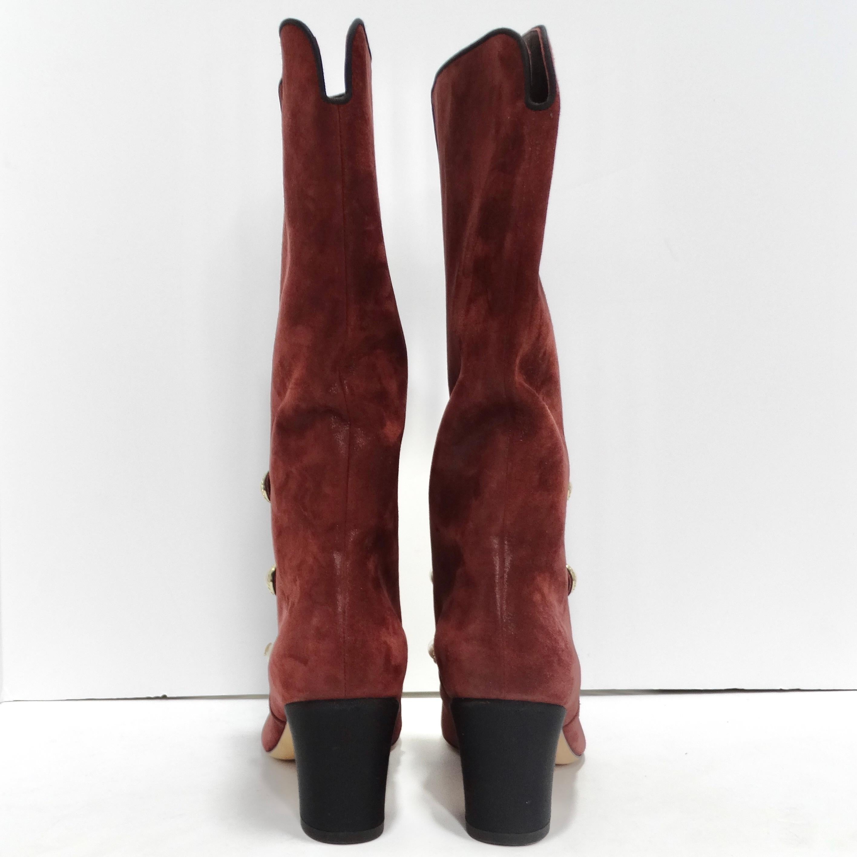 Chanel Russian Collection Bordeaux Boots For Sale 3
