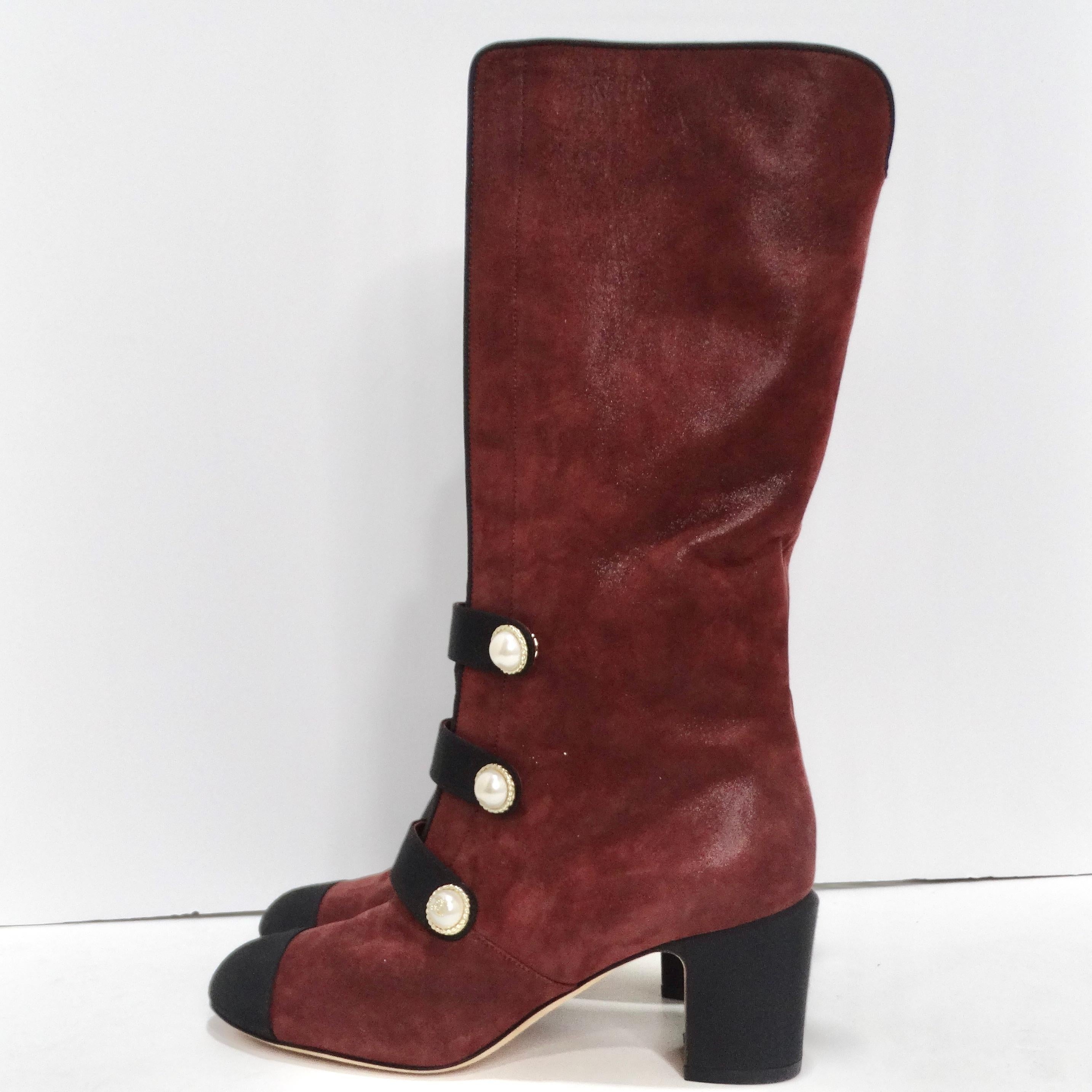 Chanel Russian Collection Bordeaux Boots For Sale 4