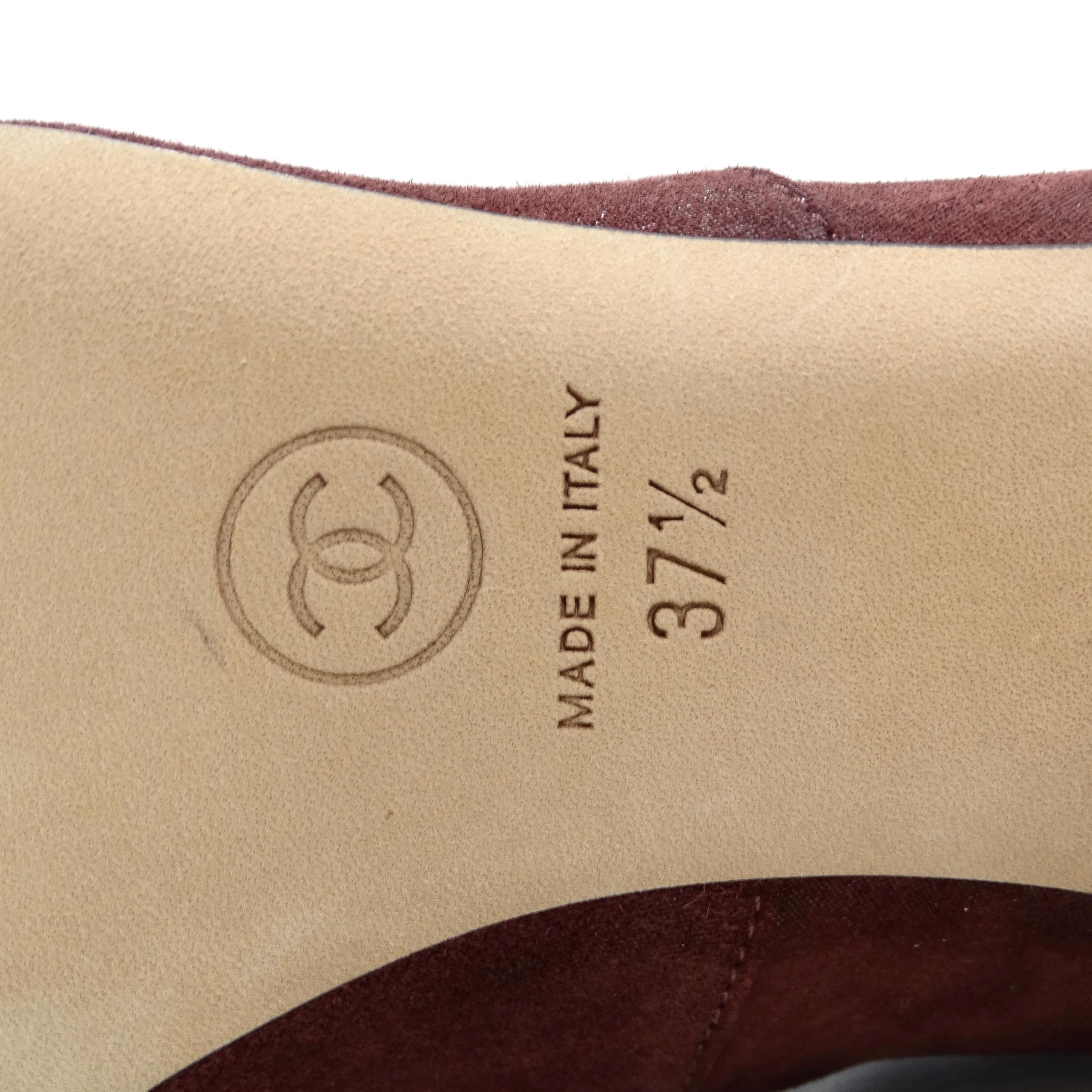Chanel Russische Kollektion Bordeaux Stiefel im Angebot 5