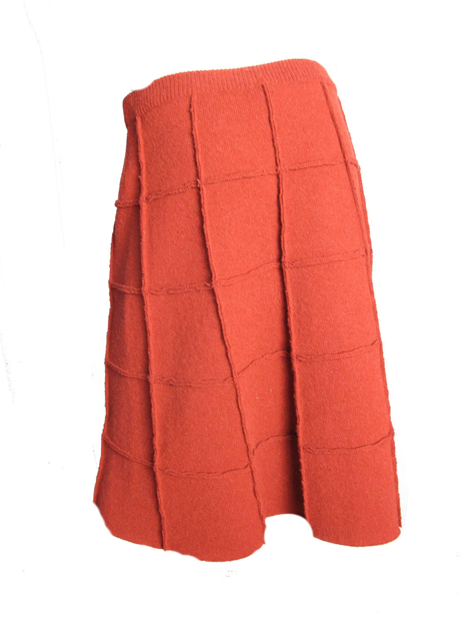 Chanel Rust A-Line Skirt  In Excellent Condition In Austin, TX