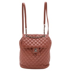 Chanel Rust Brown Quilted Leather Large Urban Spirit Backpack
