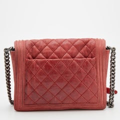 Chanel Rust Leather Gentle Boy Shoulder Bag