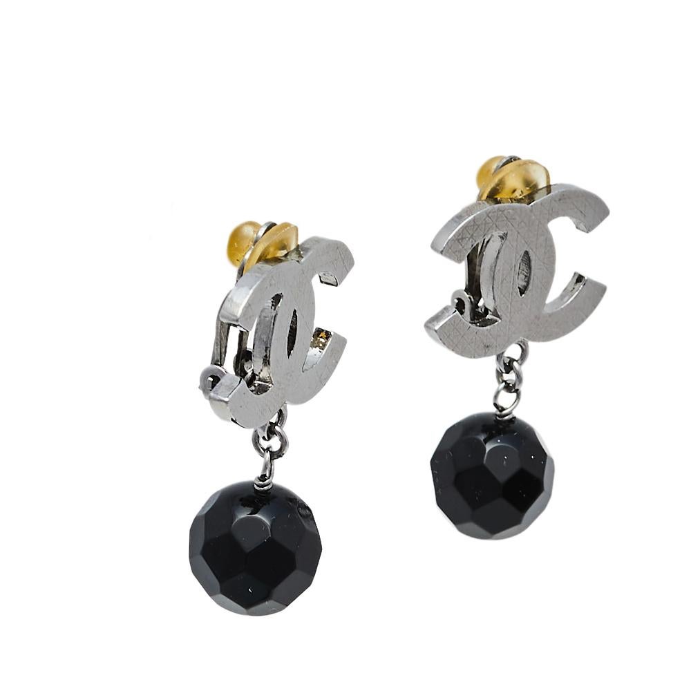 chanel ruthenium earrings