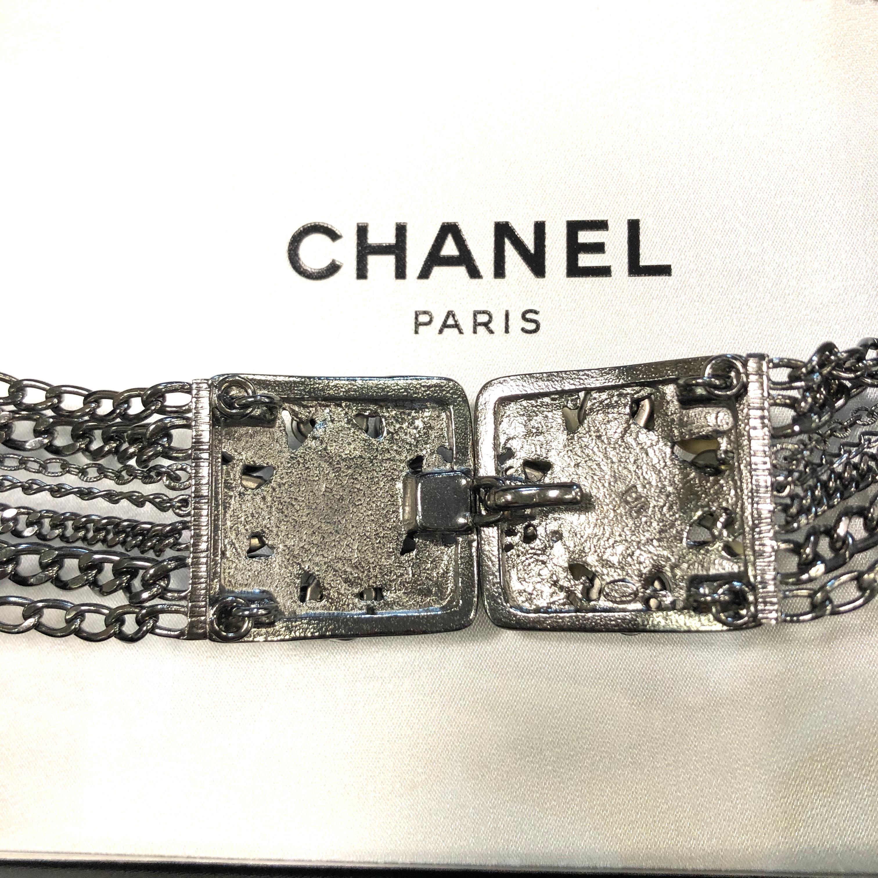 Chanel Ruthenium Chain Belt  For Sale 4