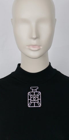 CHANEL Ruthenium Crystal Perfume Bottle CC Brooch, 2017