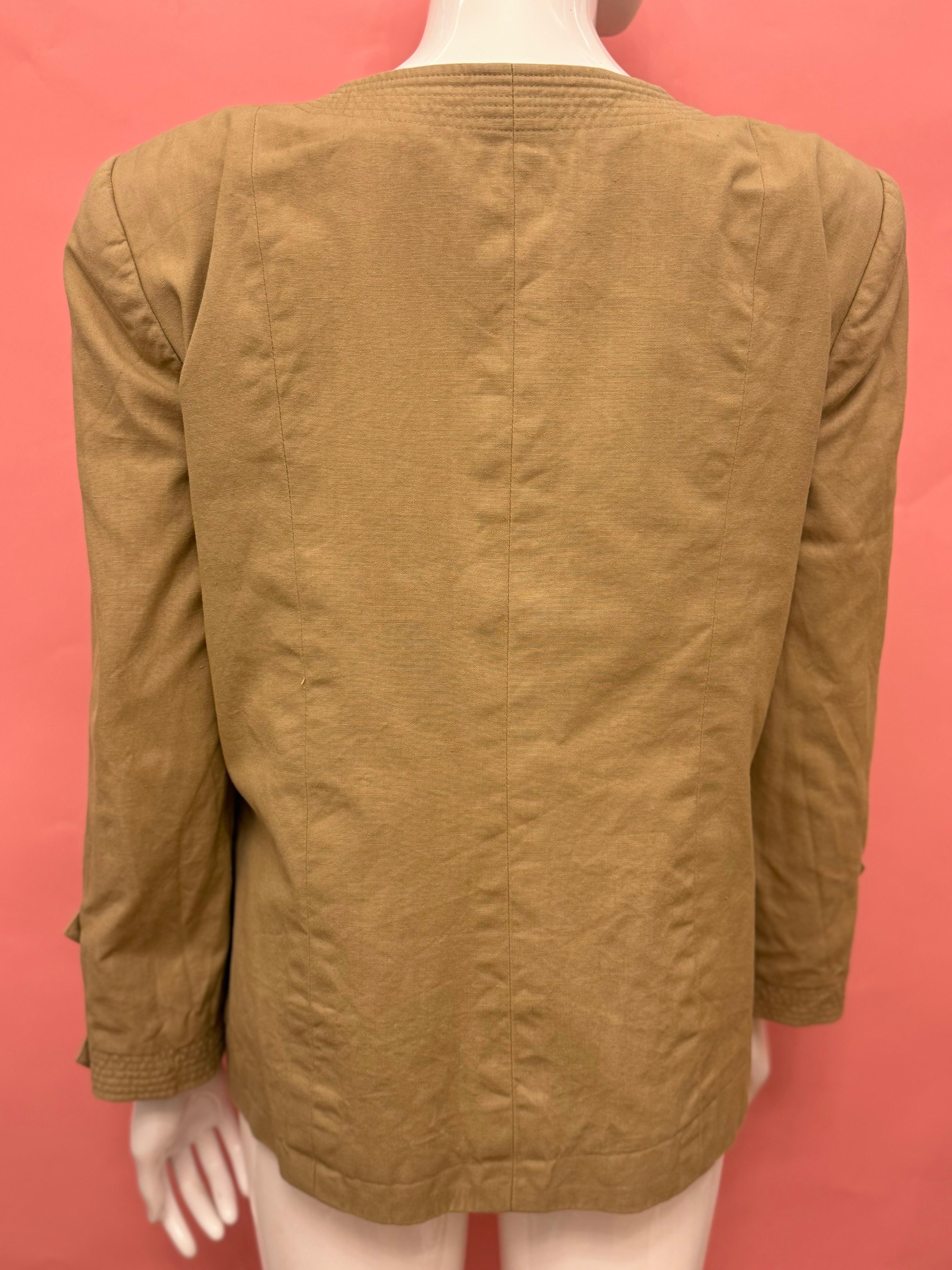 Chanel S/S 1985 veste en coton boutons de soleil en vente 3