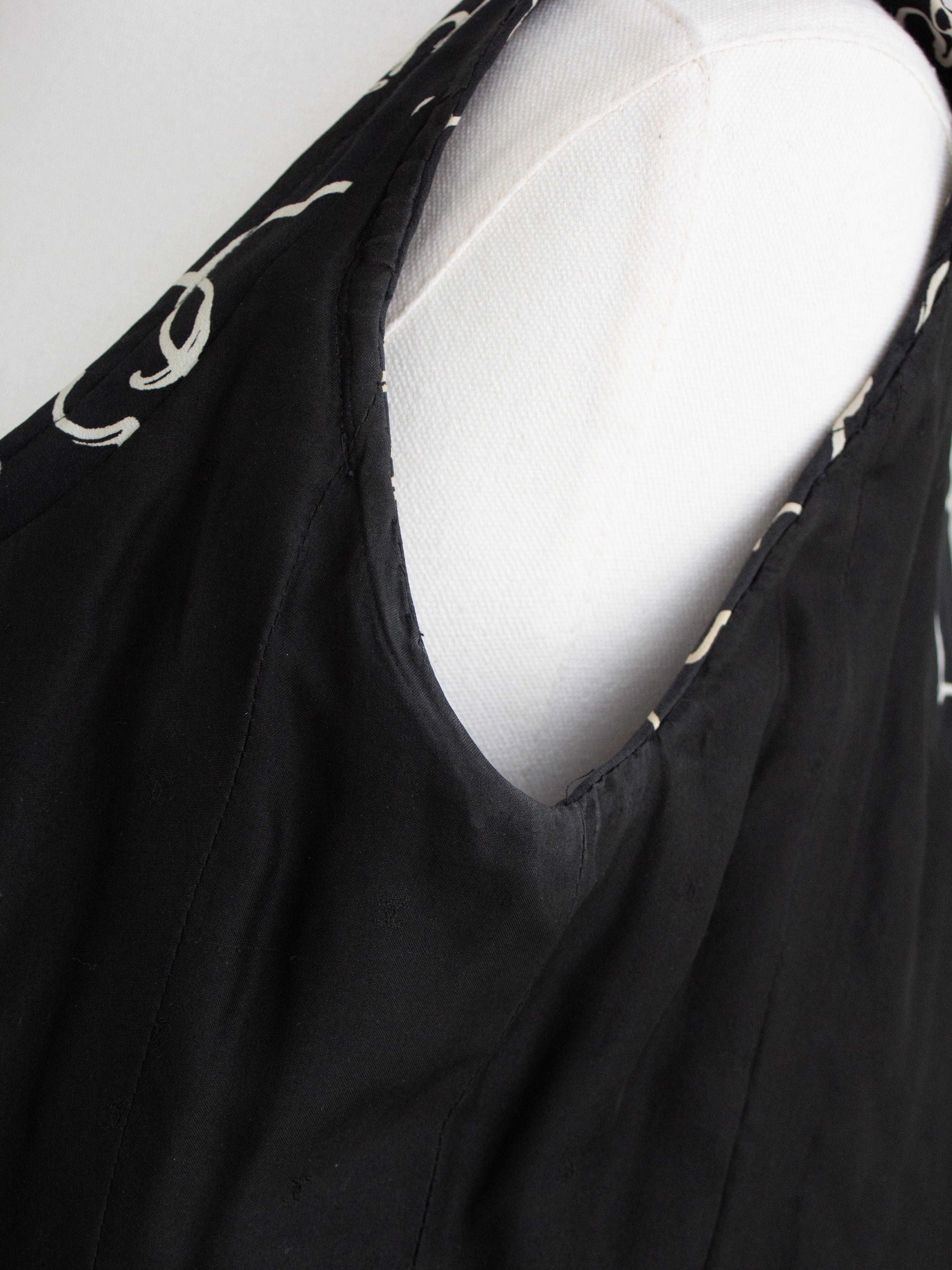 Chanel S/S 1993 Vintage Schwarz Creme Kamelie Druck 93P Korsett Top im Angebot 10