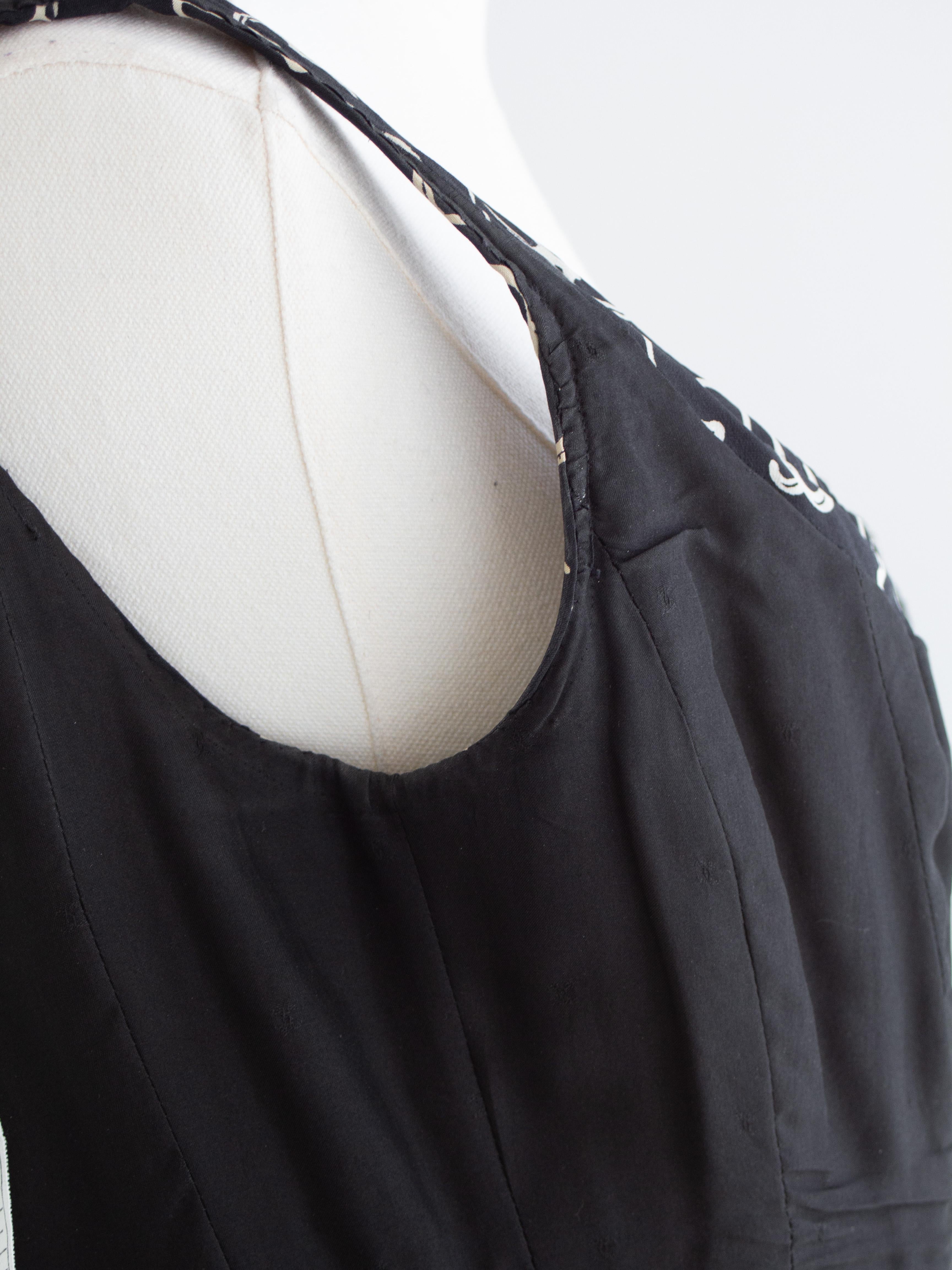 Chanel S/S 1993 Vintage Schwarz Creme Kamelie Druck 93P Korsett Top im Angebot 11
